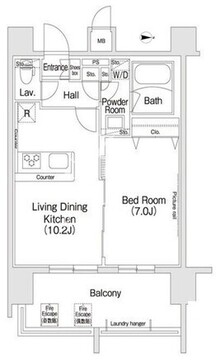 コンフォリア新宿 904 間取り図