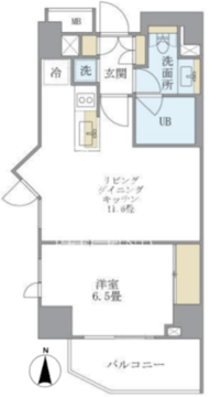 アパートメンツタワー六本木 1203 間取り図