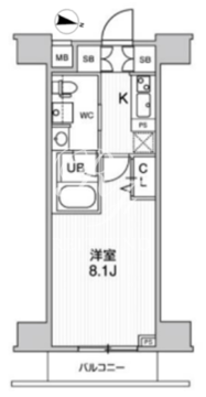 ジェノヴィア三ノ輪2スカイガーデン 505 間取り図