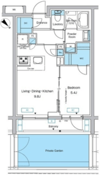 プレディアコート代々木上原 103 間取り図