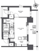 リーブルグラント西新宿 W-701 間取り図