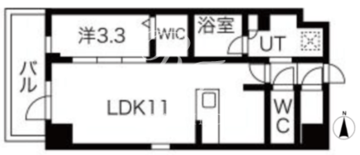 シーズンフラッツ高田馬場リバーサイド S-308 間取り図