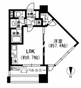 レジディア市ヶ谷 804 間取り図