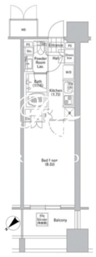 コンフォリア渋谷ウエスト 506 間取り図