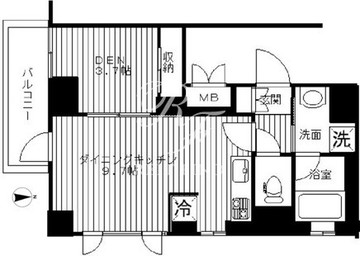 セリーズ門前仲町 801 間取り図