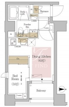 アーバネックス文京本郷 505 間取り図