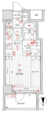 ルモーデ亀戸 402 間取り図