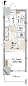 カバナ錦糸町 203 間取り図