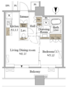 目黒MARCレジデンスタワー 1605 間取り図