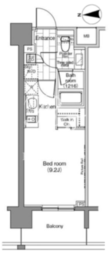 パークハビオ恵比寿 303 間取り図