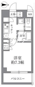 HF駒沢公園レジデンスタワー 210 間取り図