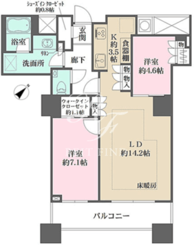 ザ・パークハウス西新宿タワー60 5413 間取り図