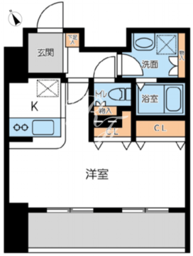 フォレシティ六本木 1003 間取り図