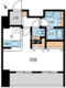 フォレシティ六本木 1003 間取り図