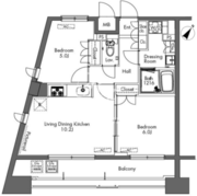 プラウドフラット三軒茶屋 1403 間取り図