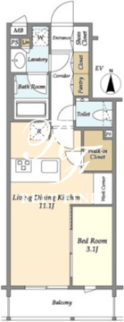 コンフォリア北沢 205 間取り図