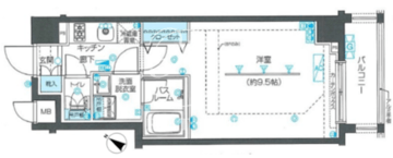 ズーム目黒不動前 403 間取り図