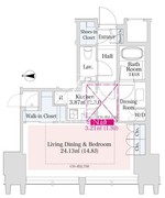 ラ・トゥール新宿グランド 3406 間取り図