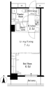 パークアクシス亀戸 702 間取り図