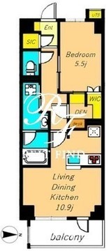 フレンシア目黒洗足 505 間取り図