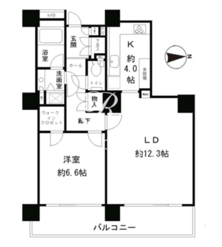 リバーポイントタワー 1503 間取り図