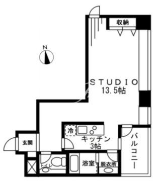 レジディアタワー麻布十番 301 間取り図