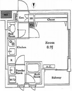 スカイコートグランメゾン御殿山 216 間取り図