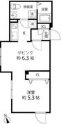 ブランシェ神楽坂 303 間取り図