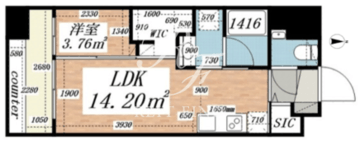 パークルール大手町 802 間取り図