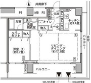東雲キャナルコートCODAN 17-605 間取り図