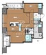 ホワイトタワー浜松町 2302 間取り図