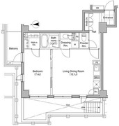コートレアル三田綱町 205 間取り図