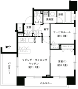 パークキューブ浅草田原町 701 間取り図