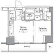 パークハビオ飯田橋 1308 間取り図