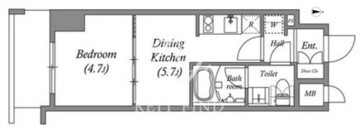 クオリタス浅草橋 604 間取り図
