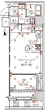 クオリタス浅草橋 605 間取り図