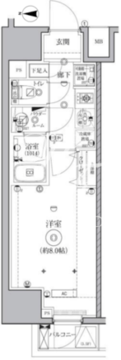 クオリタス秋葉原 201 間取り図