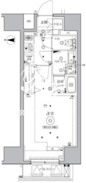 クオリタス秋葉原 403 間取り図