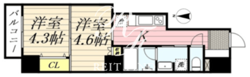 CLASSEUM飯田橋 404 間取り図