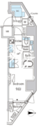 バウスフラッツ品川キャナルサイド 701 間取り図