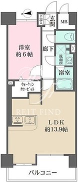 パークフラッツ日本橋馬喰町 1103 間取り図