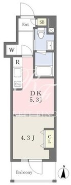 ミレドゥーエ神楽坂 102 間取り図