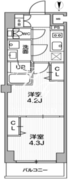 シーフォルム西小山 207 間取り図