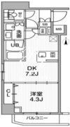 シーフォルム西小山 405 間取り図