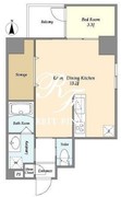 リテラス上野入谷 504 間取り図