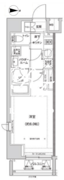 ガレリアレジデンス南千住 801 間取り図