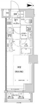 ガレリアレジデンス南千住 1104 間取り図