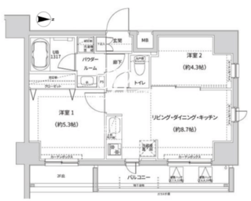 ガレリアレジデンス南千住 305 間取り図