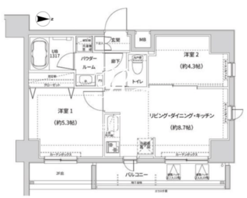 ガレリアレジデンス南千住 705 間取り図