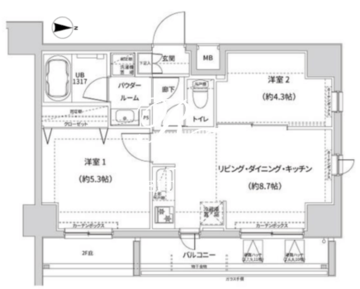 ガレリアレジデンス南千住 1105 間取り図